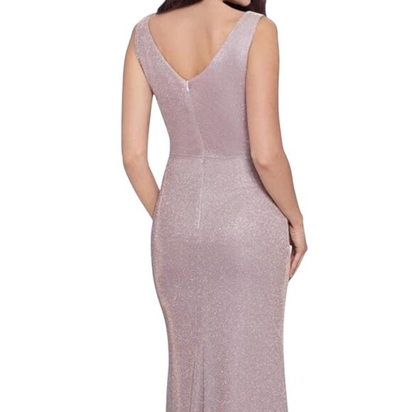 BETSY & ADAM Long Glitter Sleeveless Gown, Size 14 New with Tag MSRP $269 - Picture 3 of 11